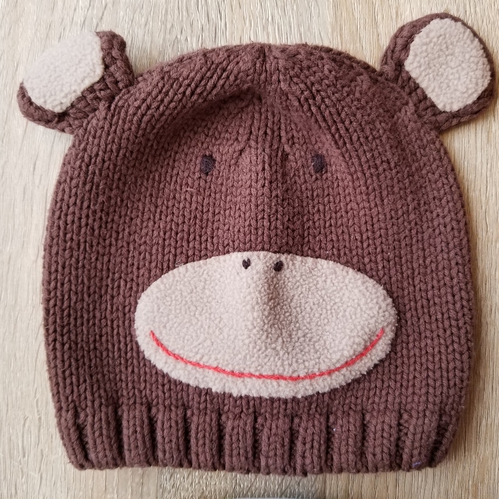 2011 vguc Mini Boden 12-24 months knit monkey hat & gloves FREAKING ADORABLE! - Picture 4 of 14